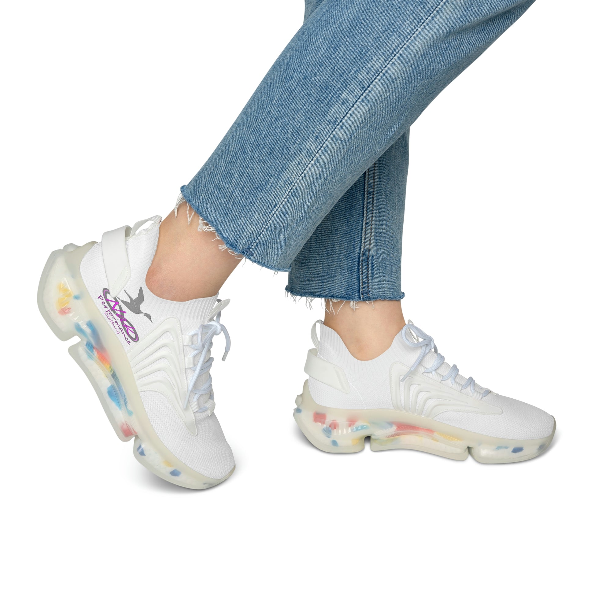 Nak Women's White Mesh Sneakers