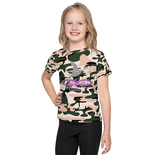 Nak Pnk Camo Kids crew neck t-shirt