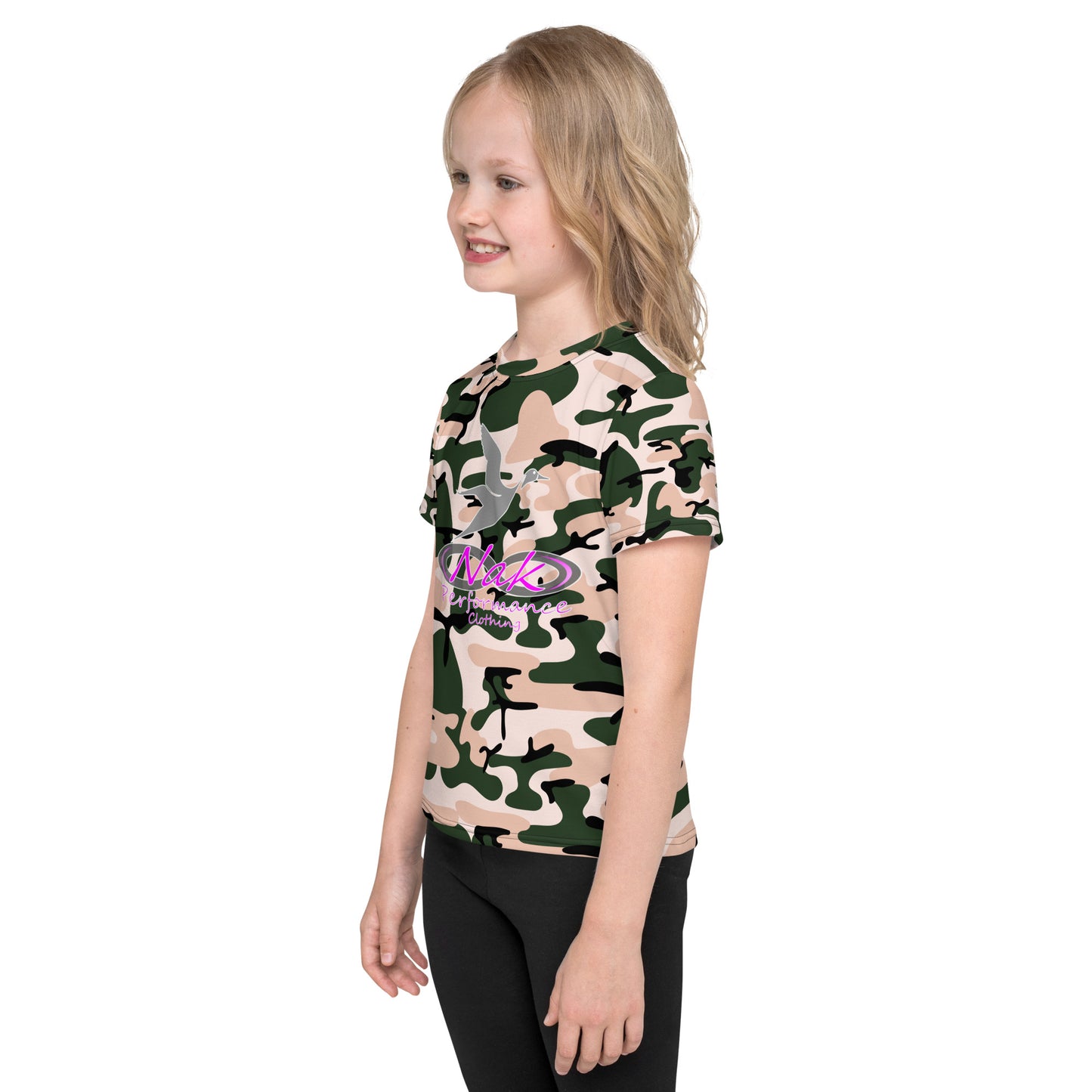 Nak Pnk Camo Kids crew neck t-shirt