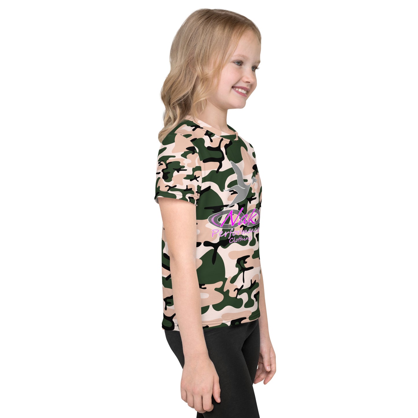 Nak Pnk Camo Kids crew neck t-shirt