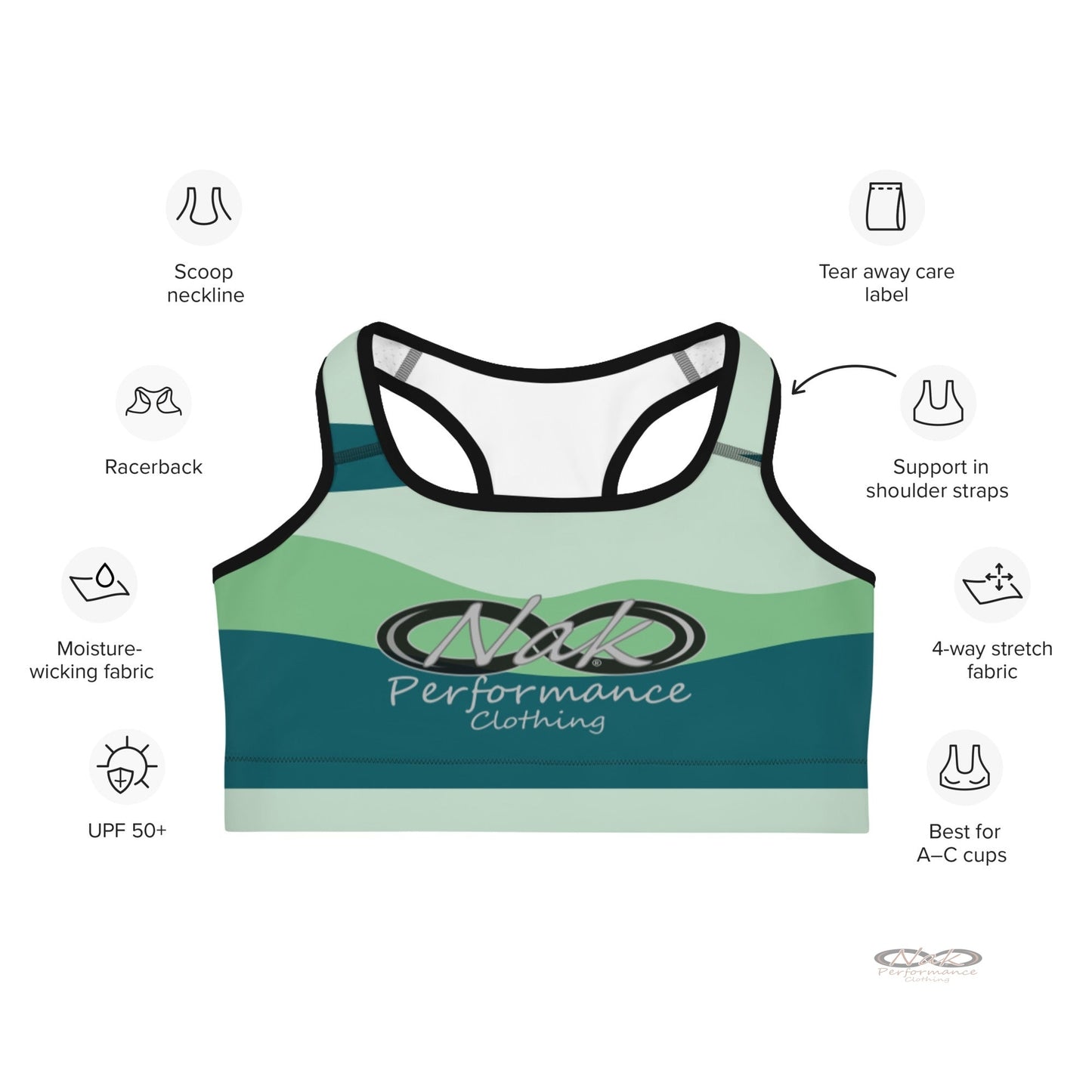 Nak Green Wave Sports Bra