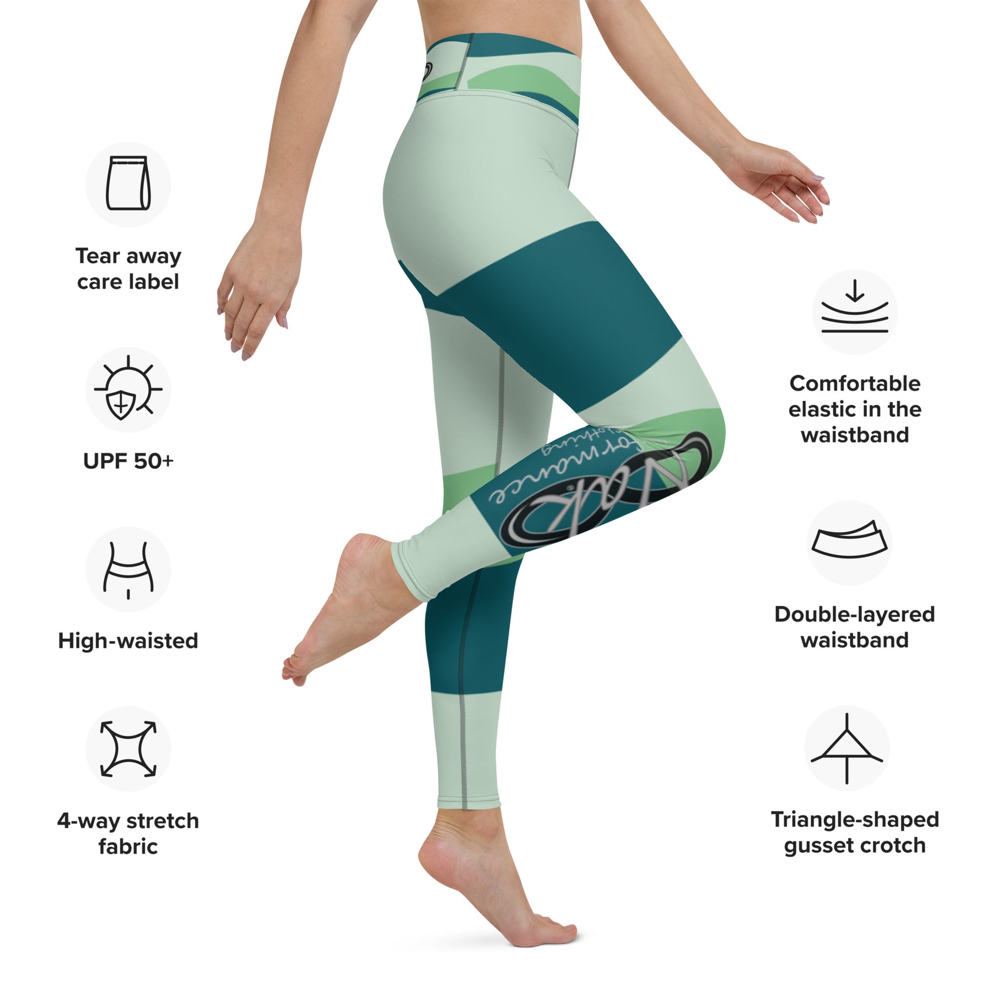 Nak Green Wave Yoga Leggings