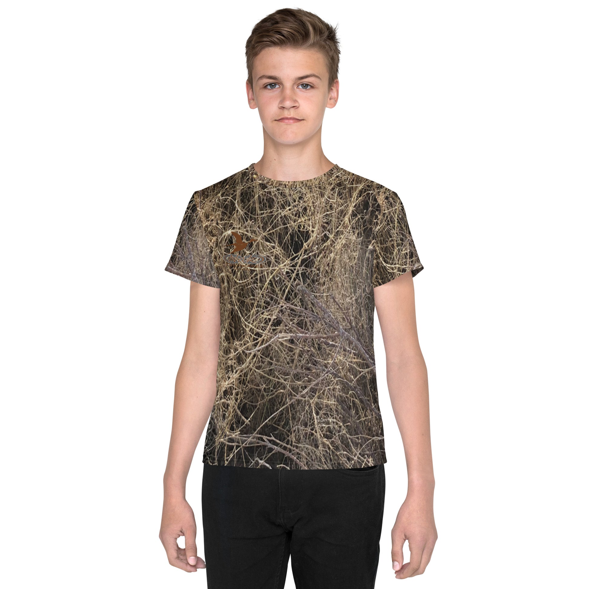 Nak Walker Camo Youth crew neck t-shirt