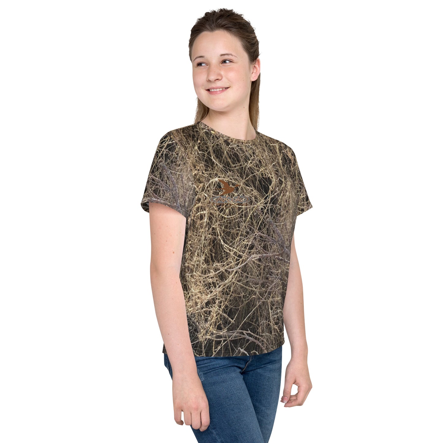 Nak Walker Camo Youth crew neck t-shirt