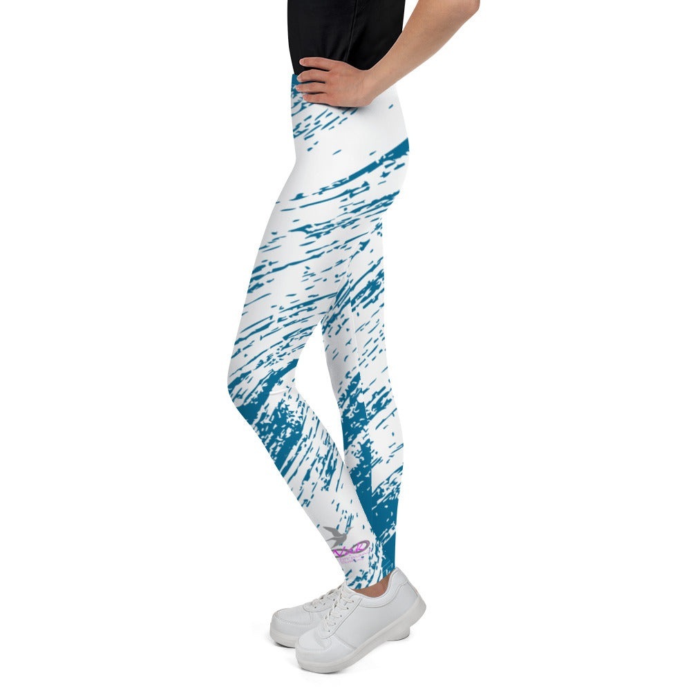 Nak Blue Brush Youth Leggings