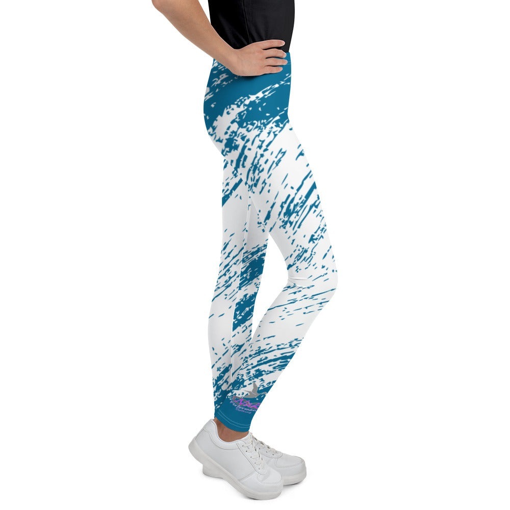 Nak Blue Brush Youth Leggings