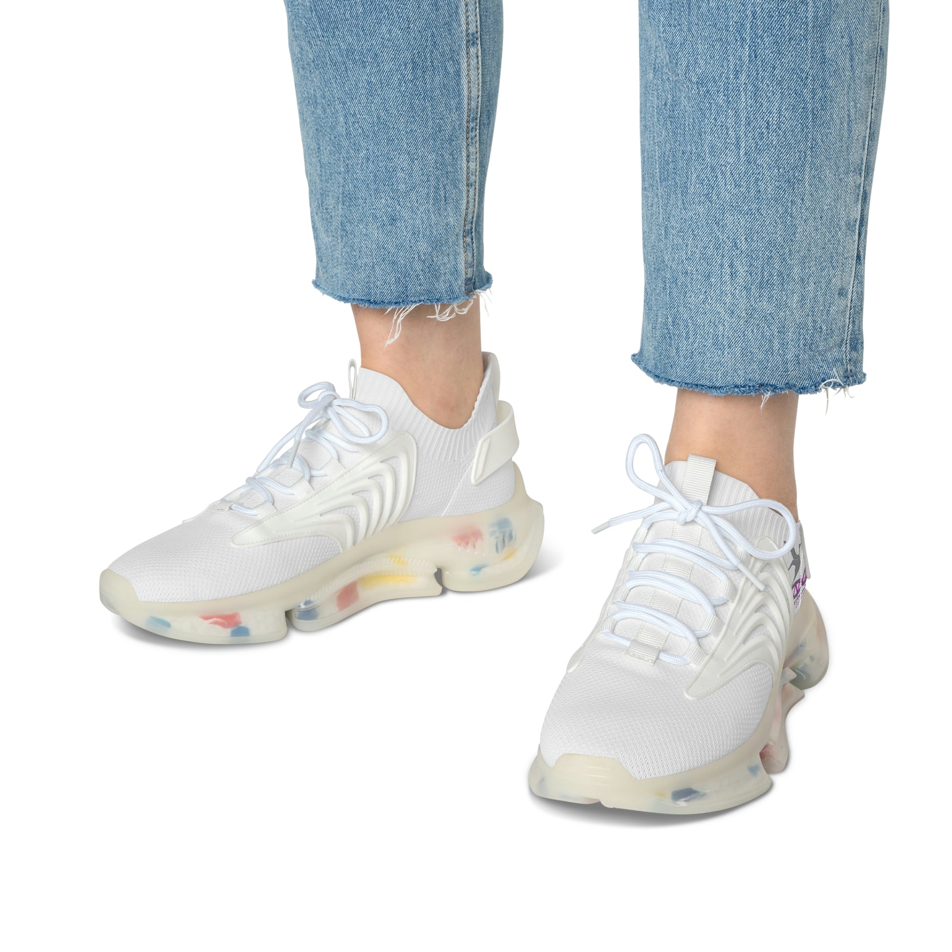 Nak Women's White Mesh Sneakers