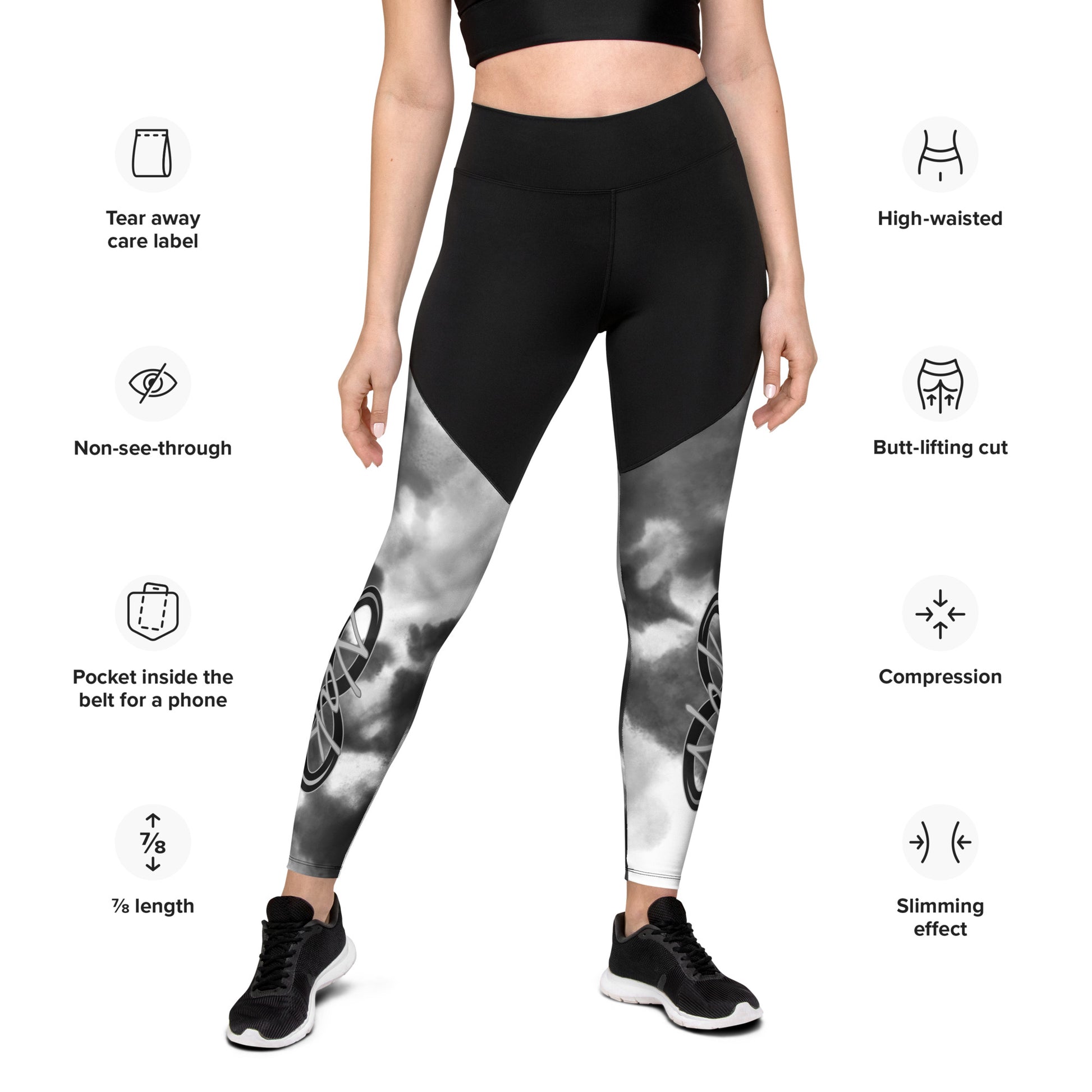 Nak Black Wash Sports Leggings