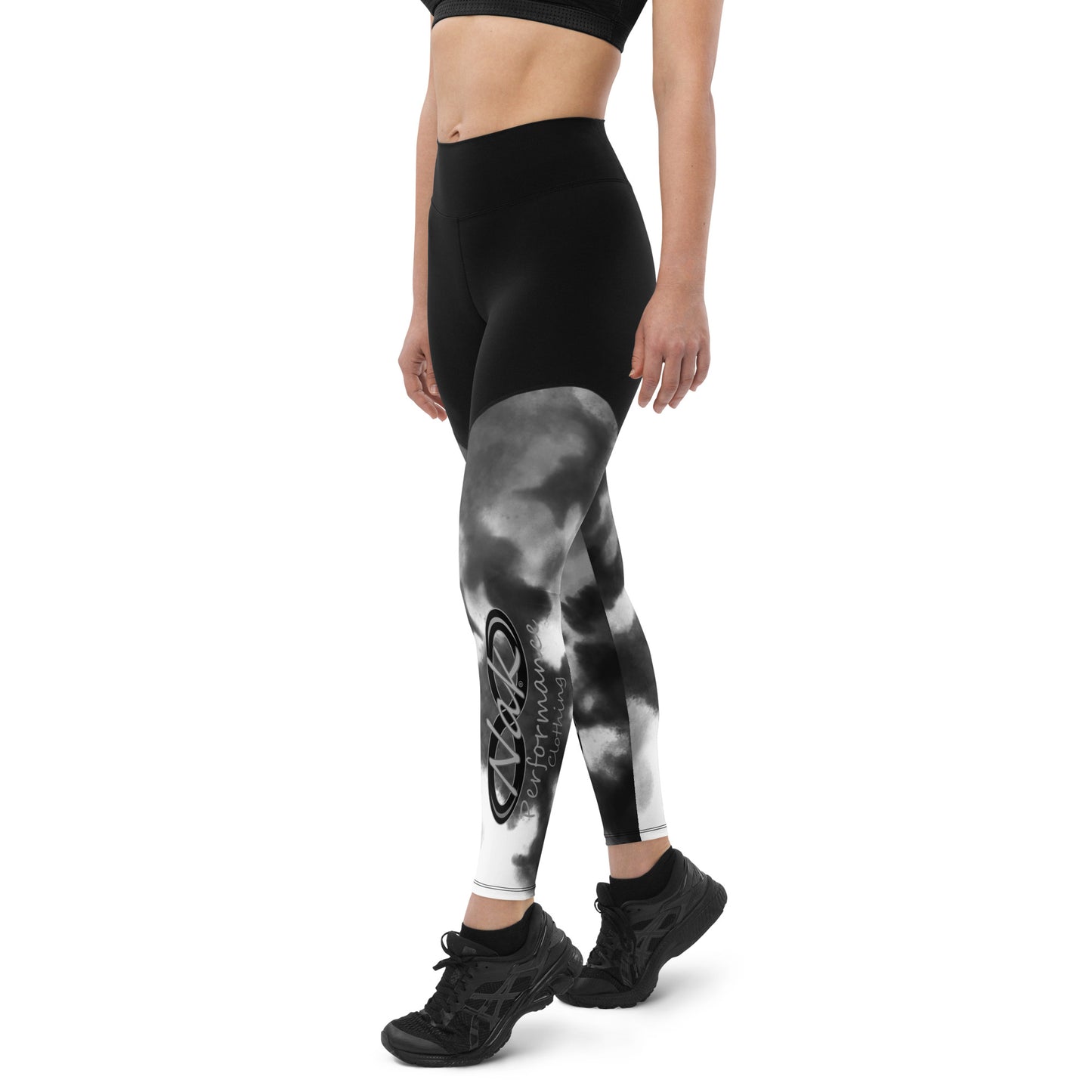 Nak Black Wash Sports Leggings