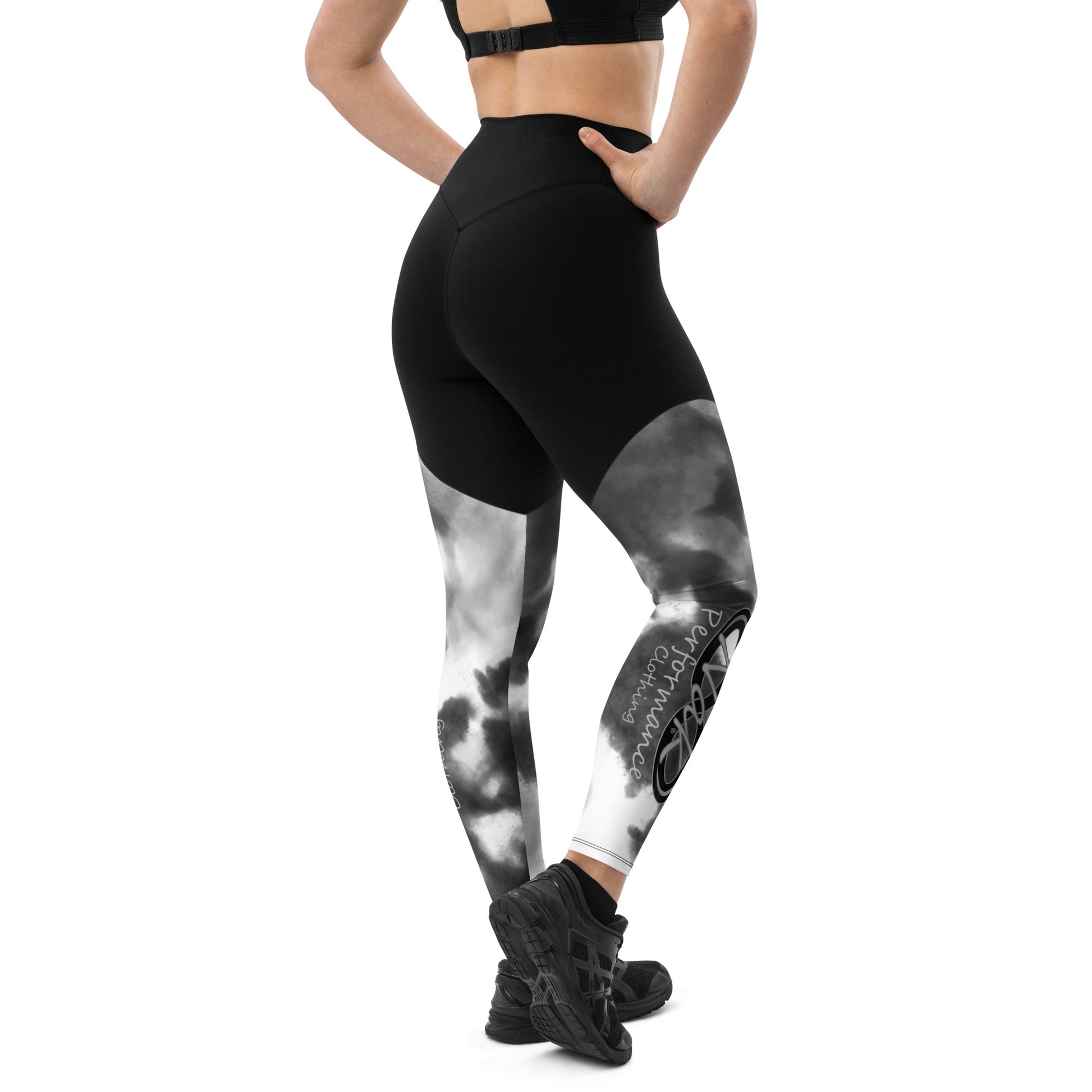 Nak Black Wash Sports Leggings