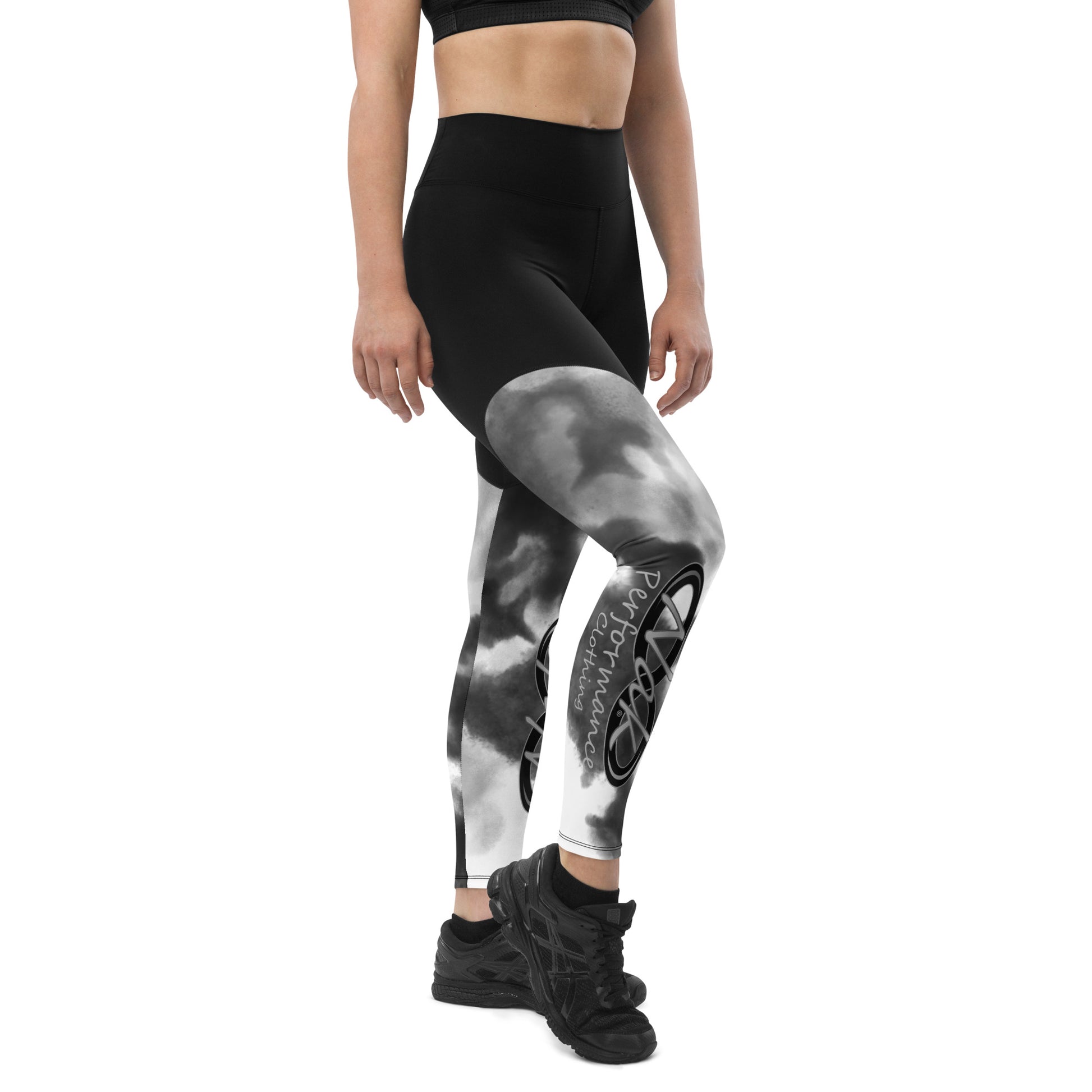 Nak Black Wash Sports Leggings