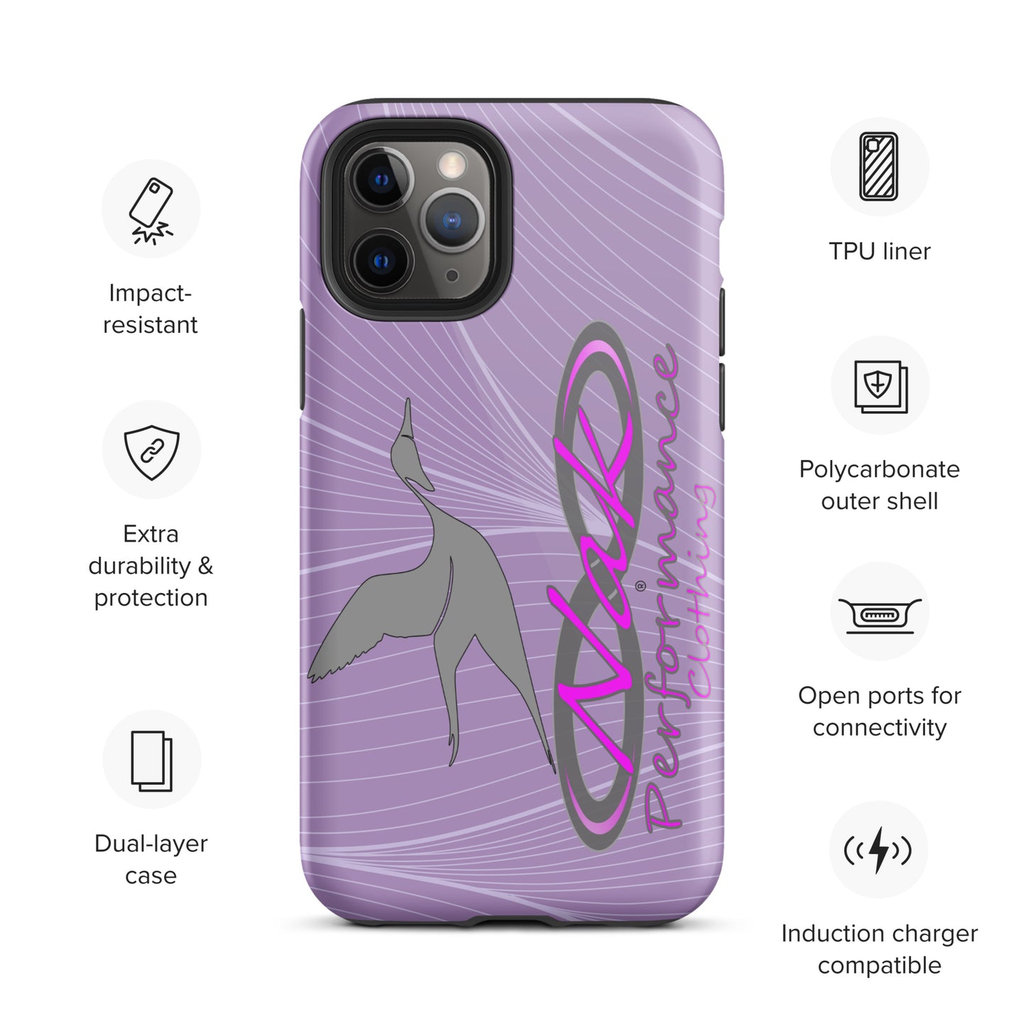 Nak Lt Purple Pintail Tough Case for iPhone®