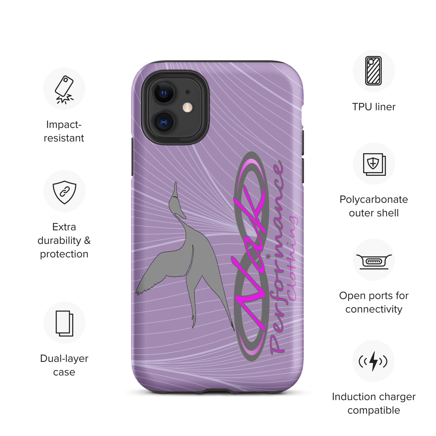 Nak Lt Purple Pintail Tough Case for iPhone®