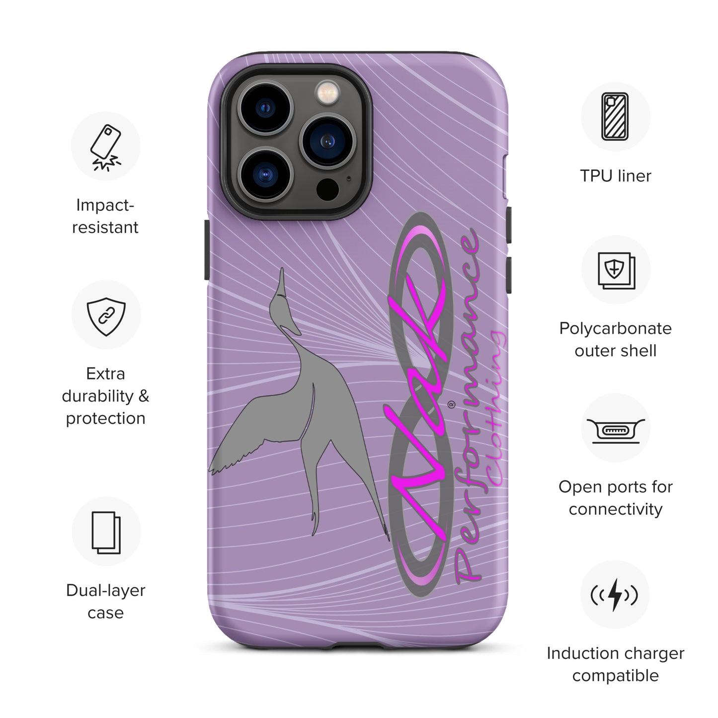 Nak Lt Purple Pintail Tough Case for iPhone®