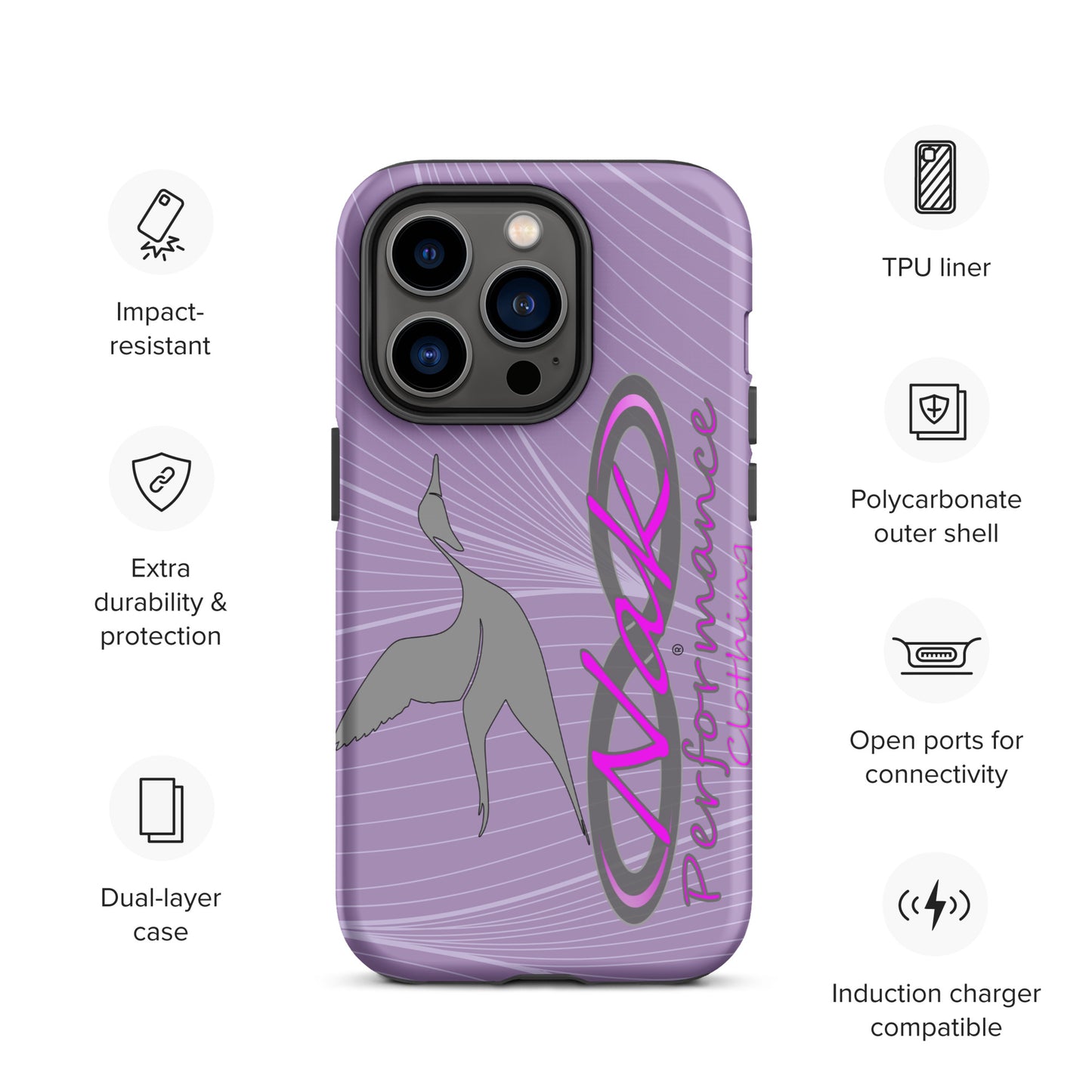 Nak Lt Purple Pintail Tough Case for iPhone®