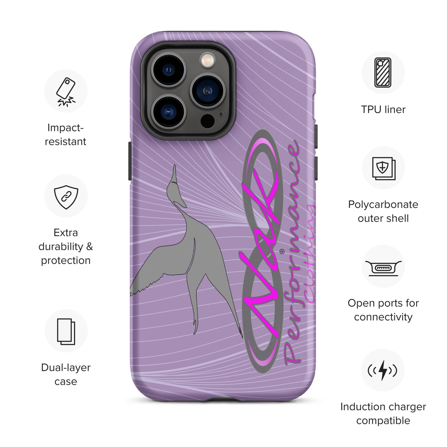 Nak Lt Purple Pintail Tough Case for iPhone®